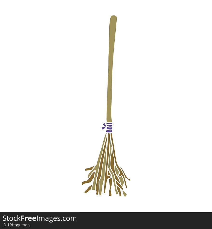 Cartoon Doodle Magic Broom