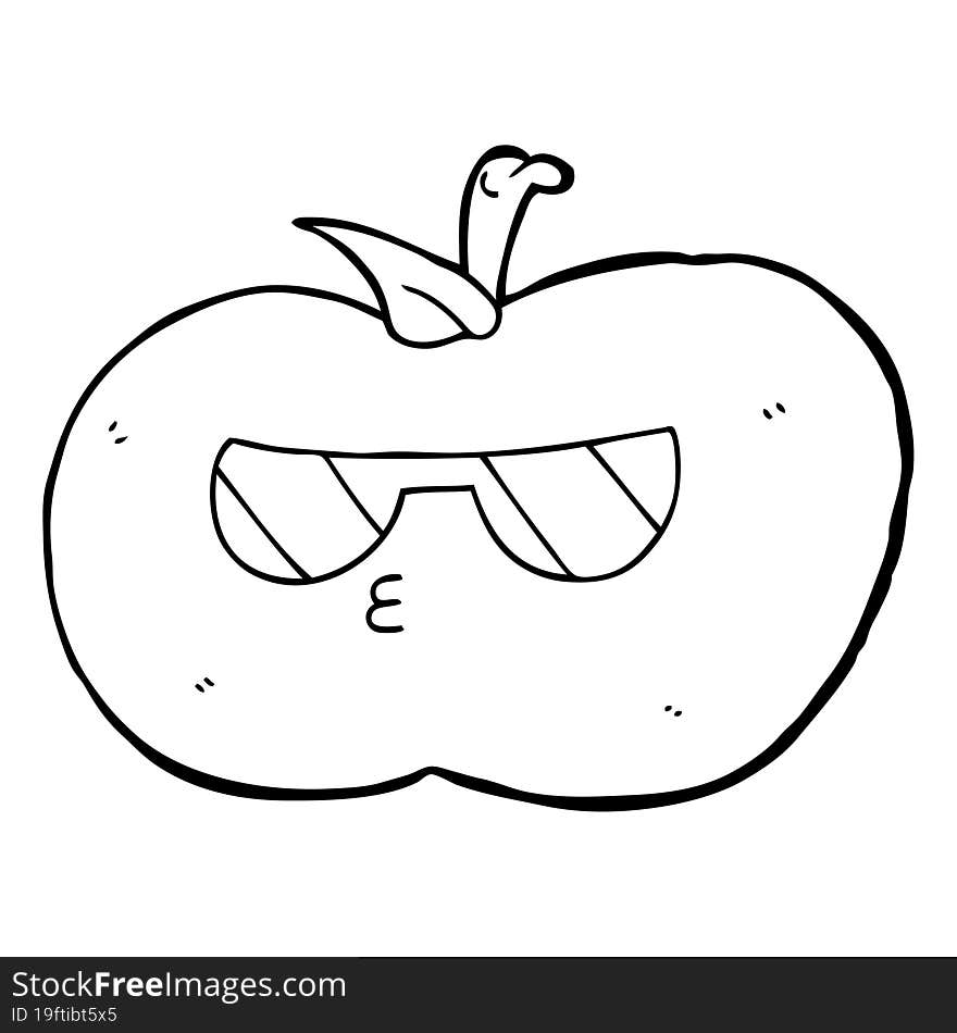 Cartoon Cool Apple