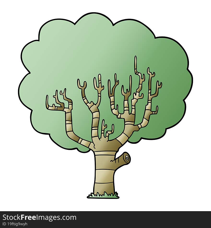 cartoon tree. cartoon tree