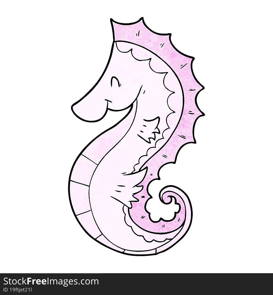 cartoon sea horse. cartoon sea horse