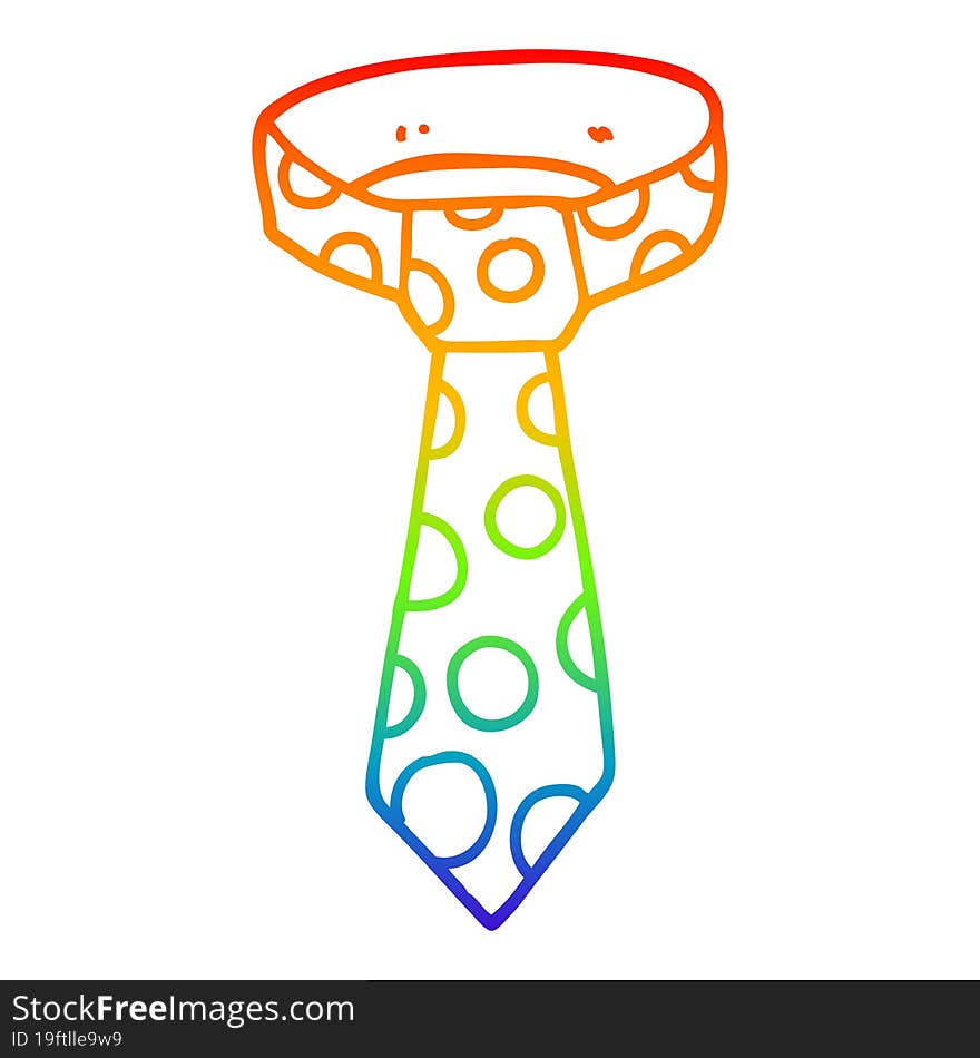 rainbow gradient line drawing cartoon loud tie