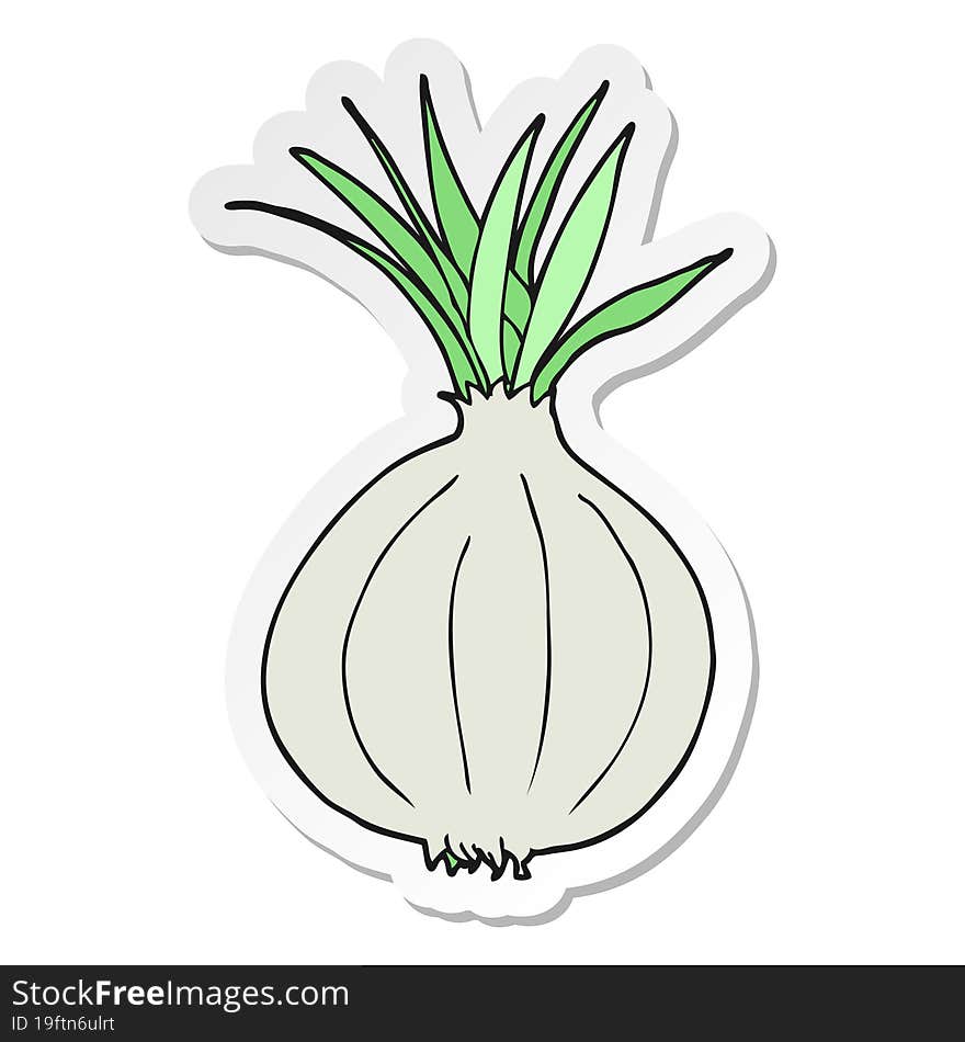 sticker of a cartoon onion