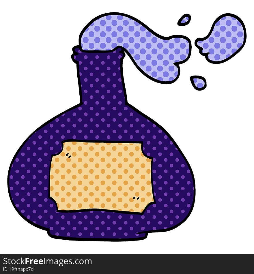 Cartoon Doodle Smoking Potion