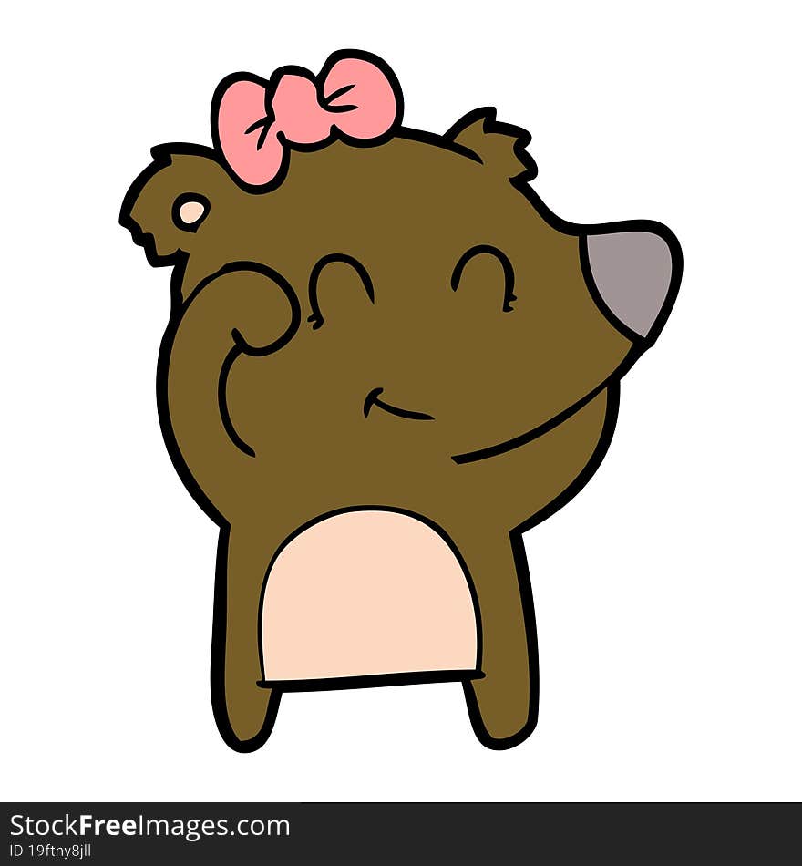 female bear cartoon. female bear cartoon