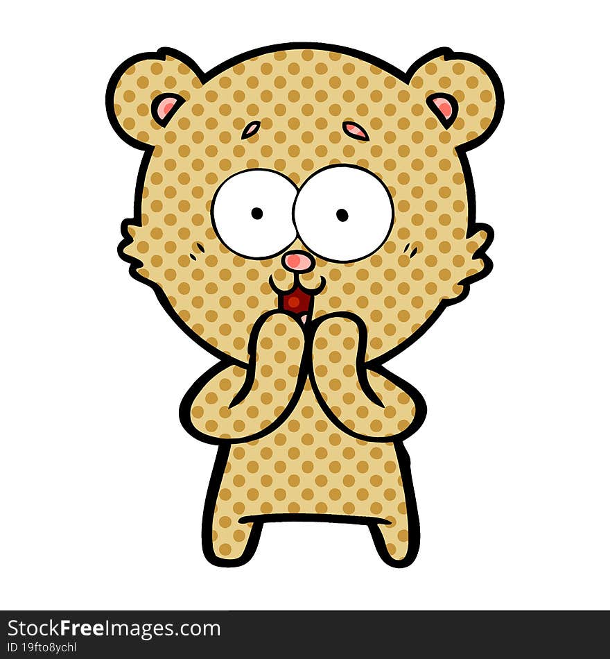 laughing teddy  bear cartoon. laughing teddy  bear cartoon