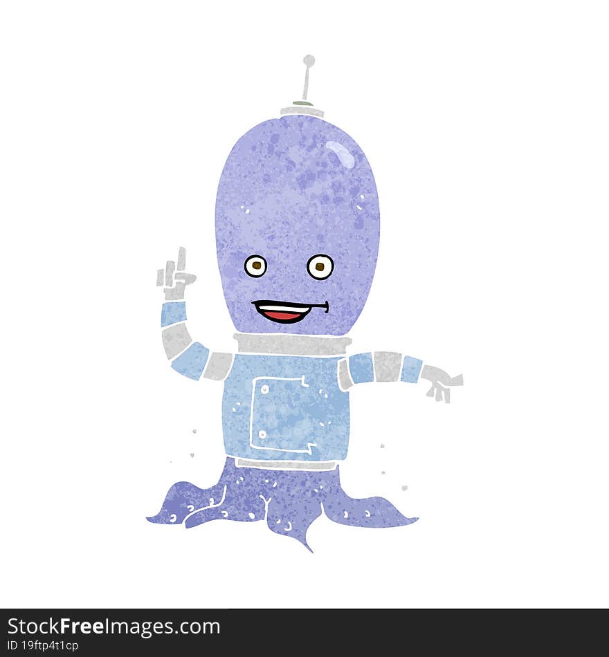 cartoon alien spaceman