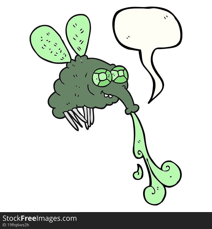 speech bubble cartoon gross fly