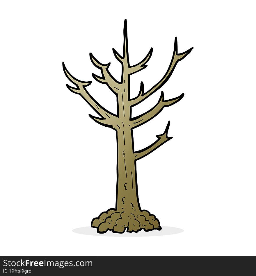 cartoon naked tree