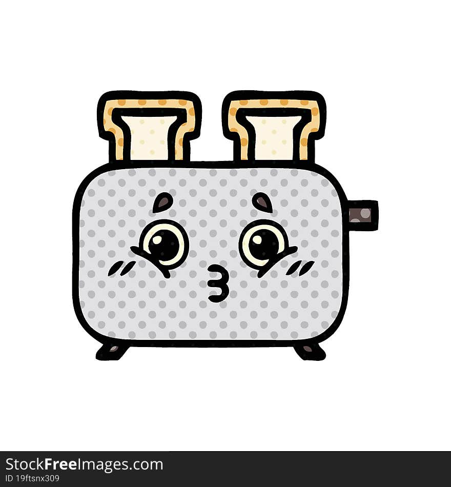 Comic Book Style Cartoon Of A Toaster