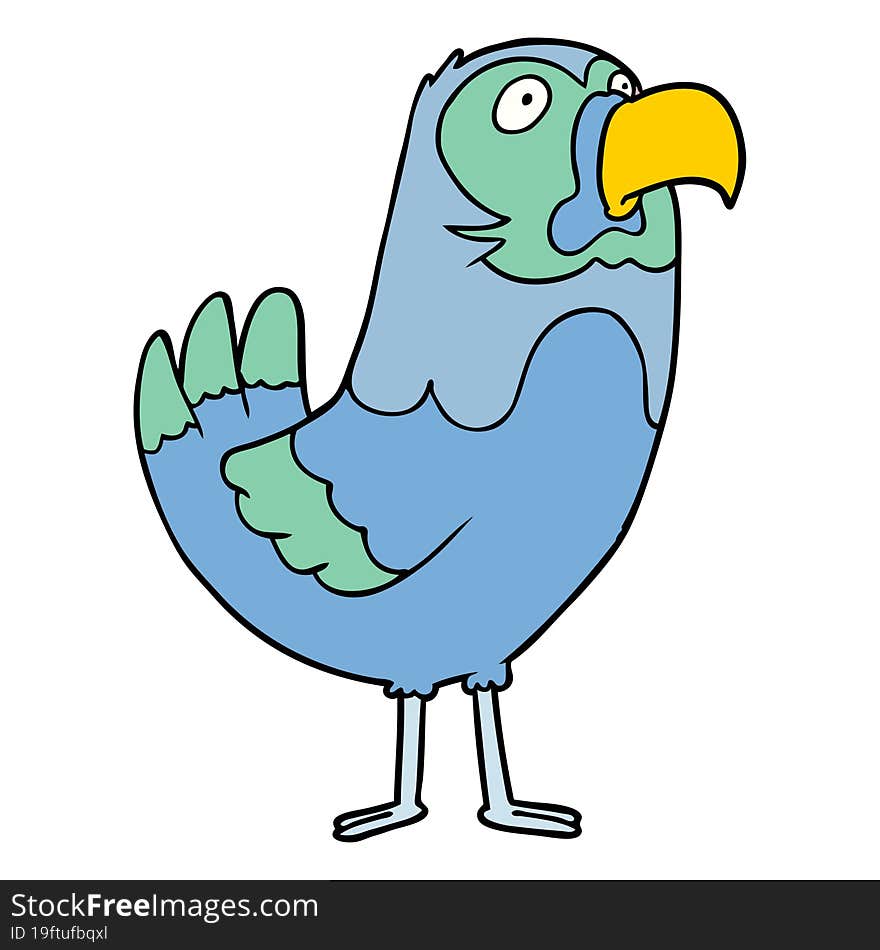 cartoon parrot. cartoon parrot