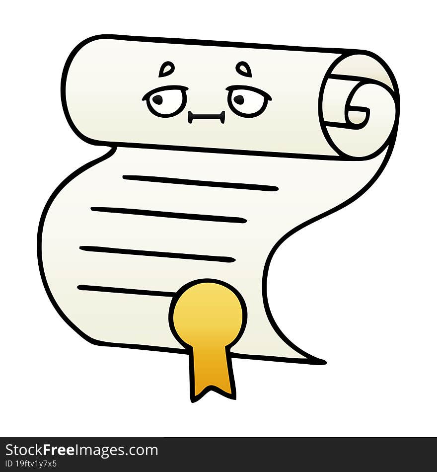 gradient shaded cartoon contract