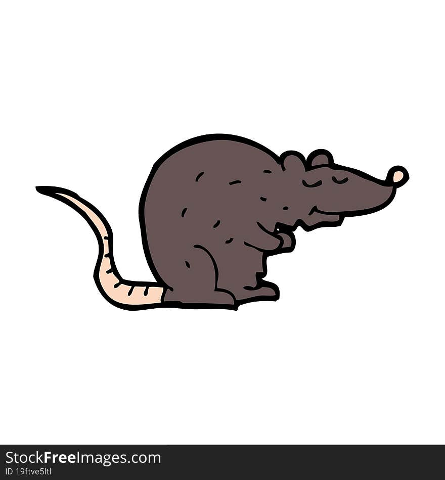 cartoon black rat