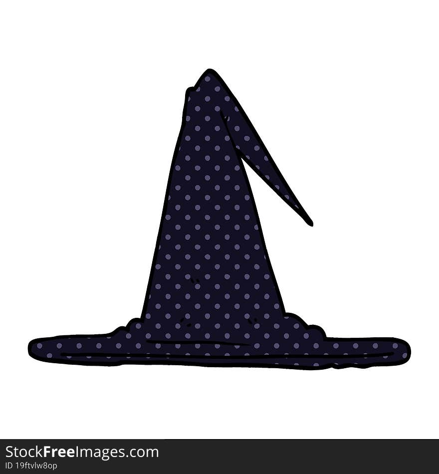 Cartoon Doodle Witch Hat