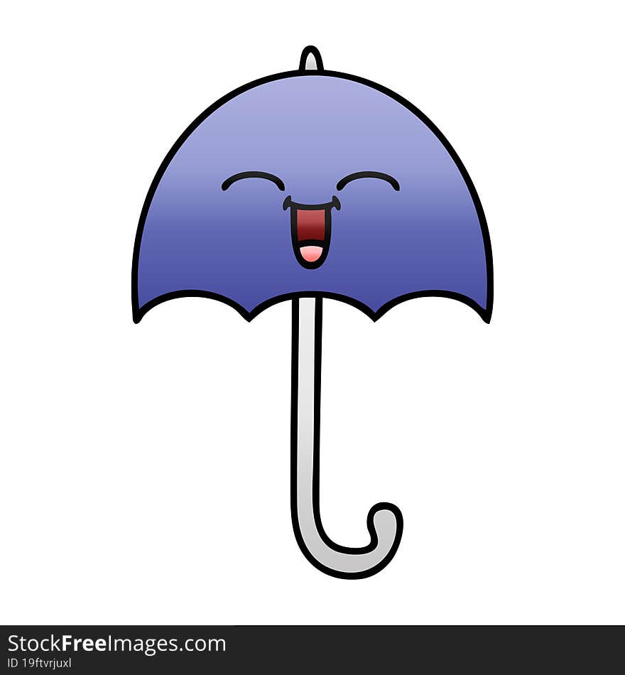 gradient shaded cartoon umbrella