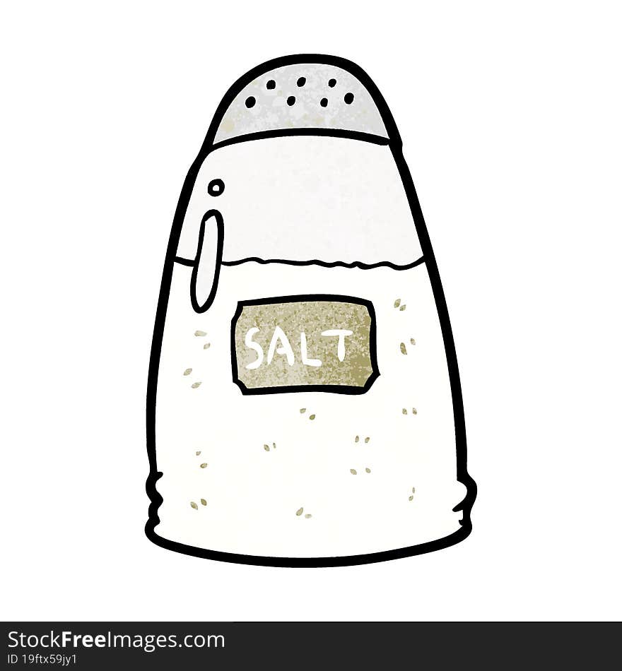 cartoon salt shaker. cartoon salt shaker