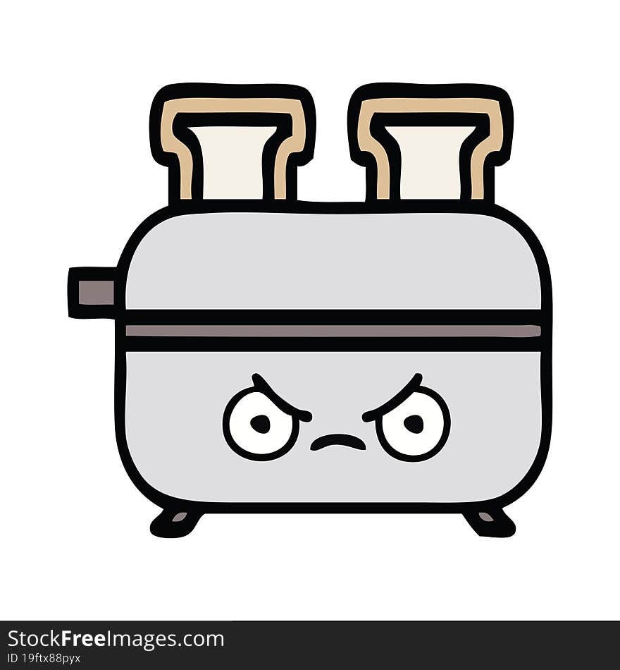 Cute Cartoon Of A Toaster