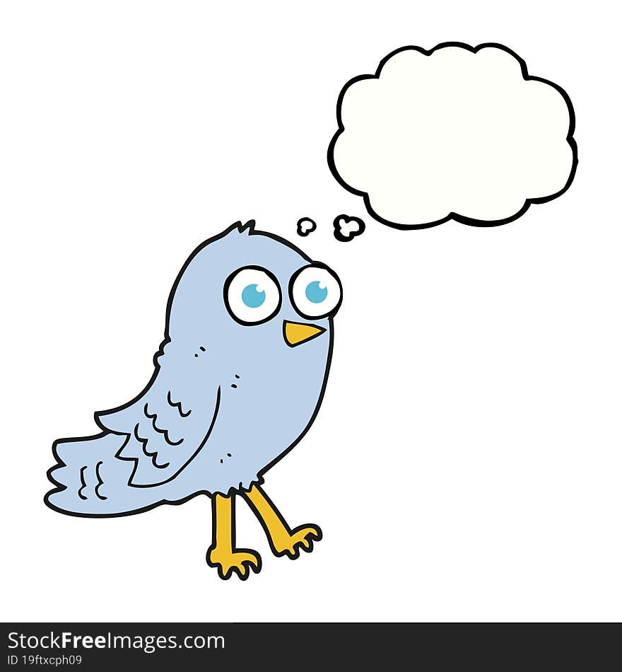 Thought Bubble Cartoon Bird