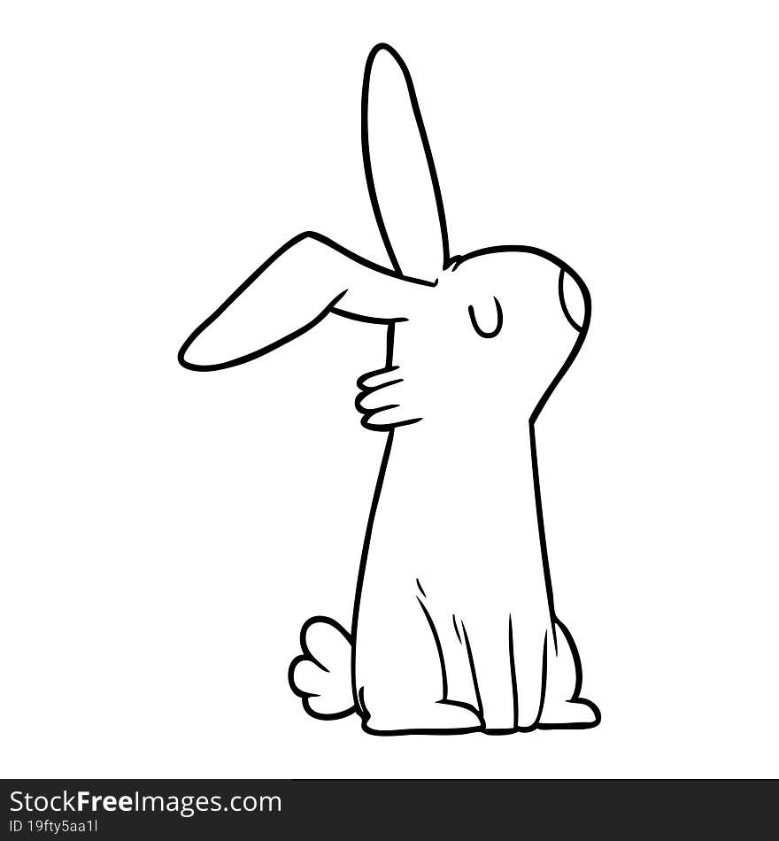 cartoon rabbit. cartoon rabbit