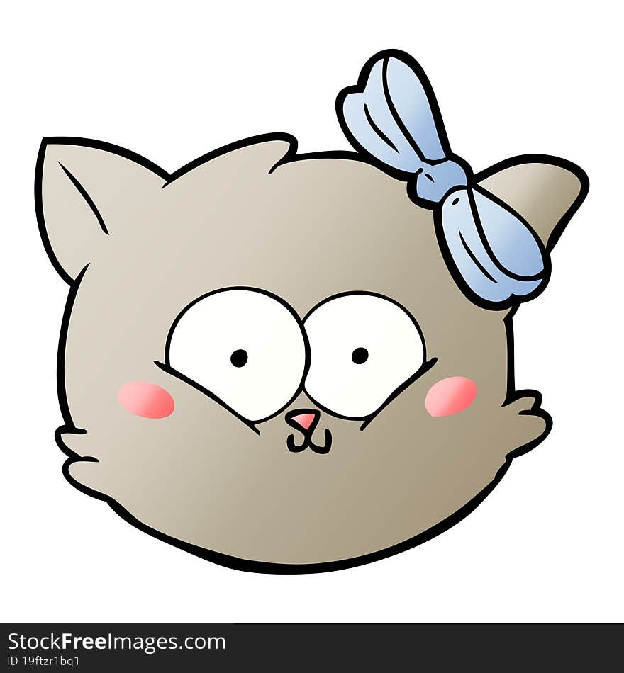 cute cartoon kitten face. cute cartoon kitten face