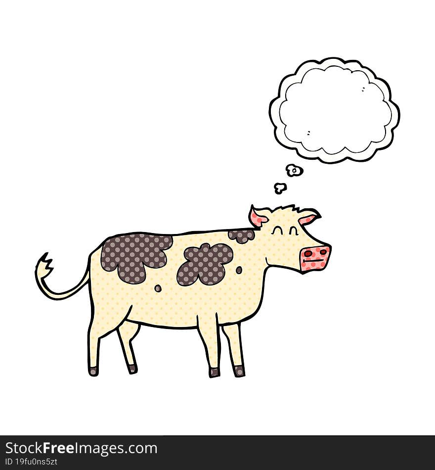 thought bubble cartoon cow