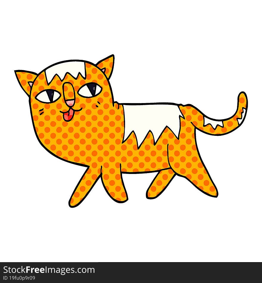 cartoon doodle funny cat