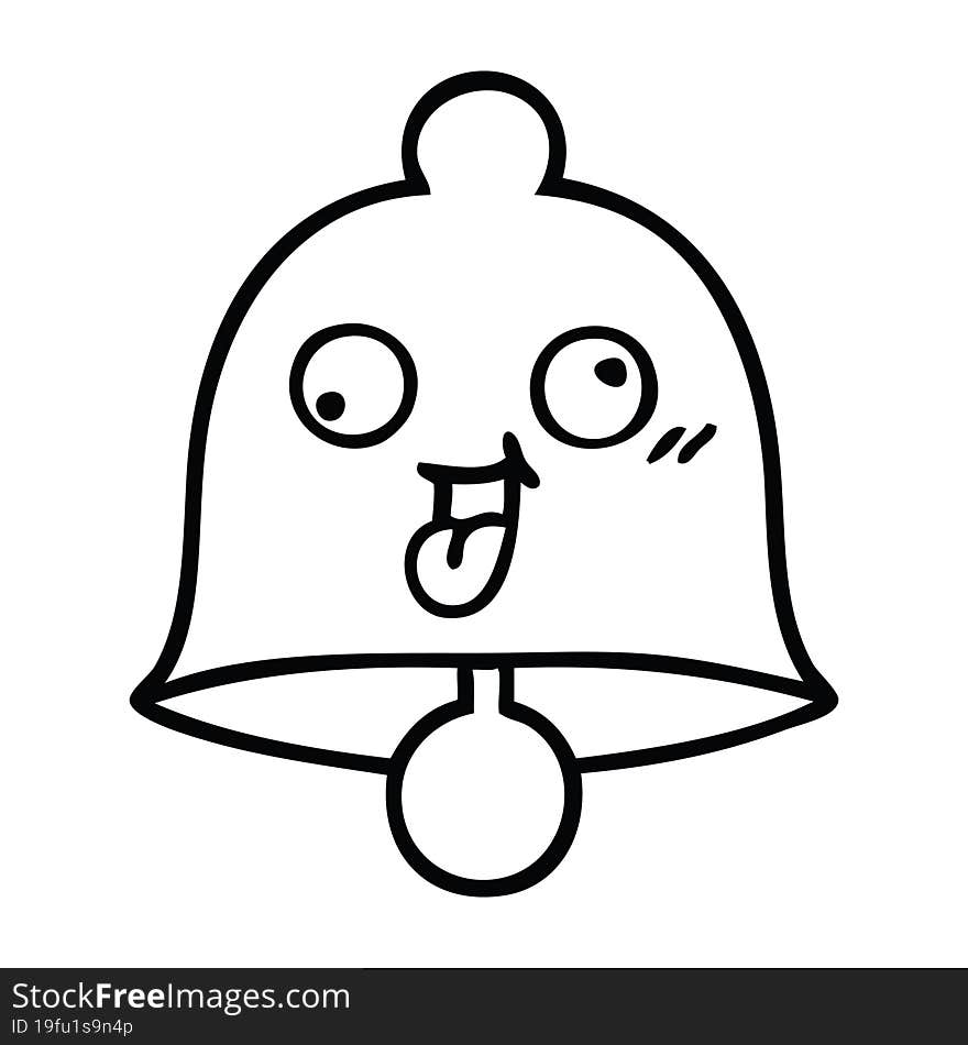 Line Drawing Cartoon Bell