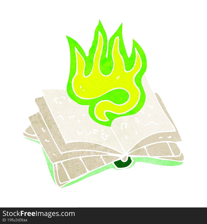 cartoon magic spell book