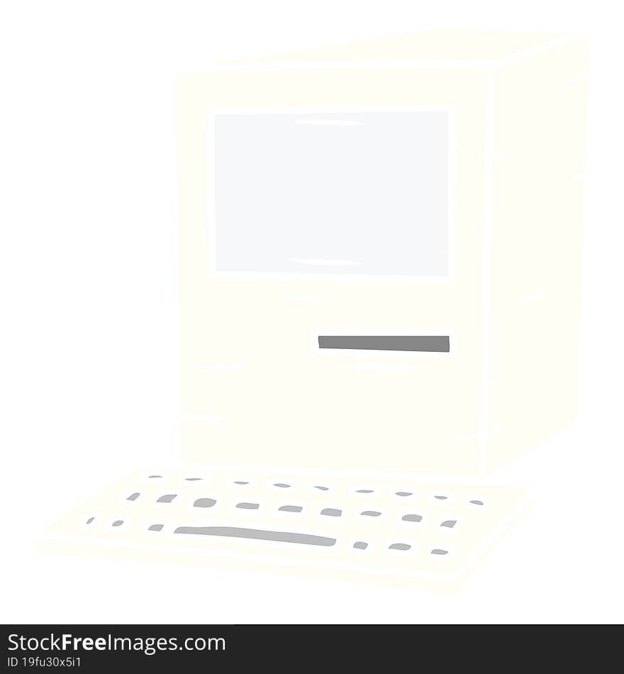 cartoon doodle of a computer and keyboard