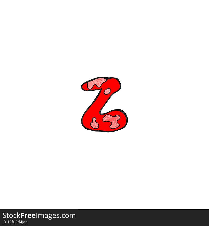 child\'s drawing of the letter z