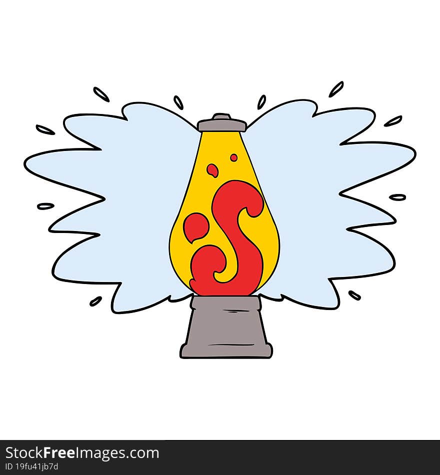 cartoon retro lava lamp. cartoon retro lava lamp