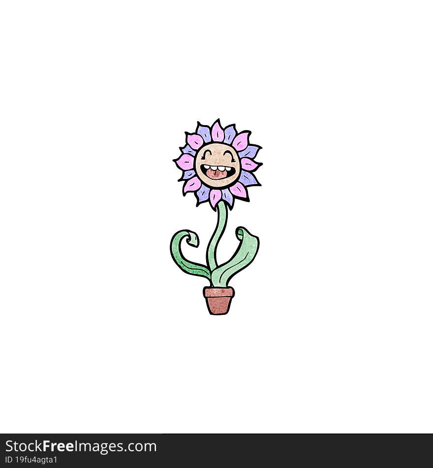 flower cartoon character