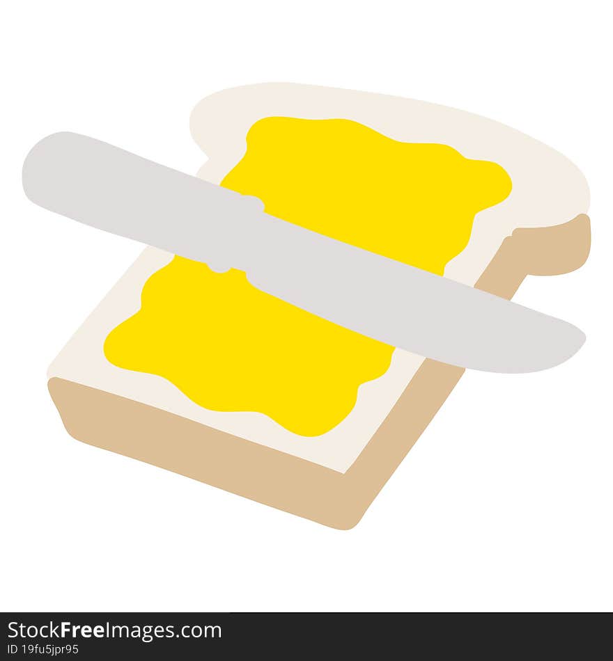 buttered slice of toast