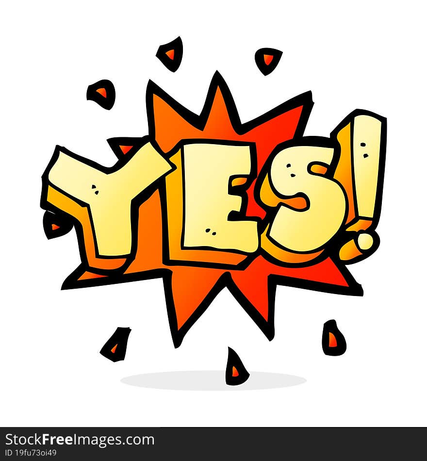 cartoon yes symbol