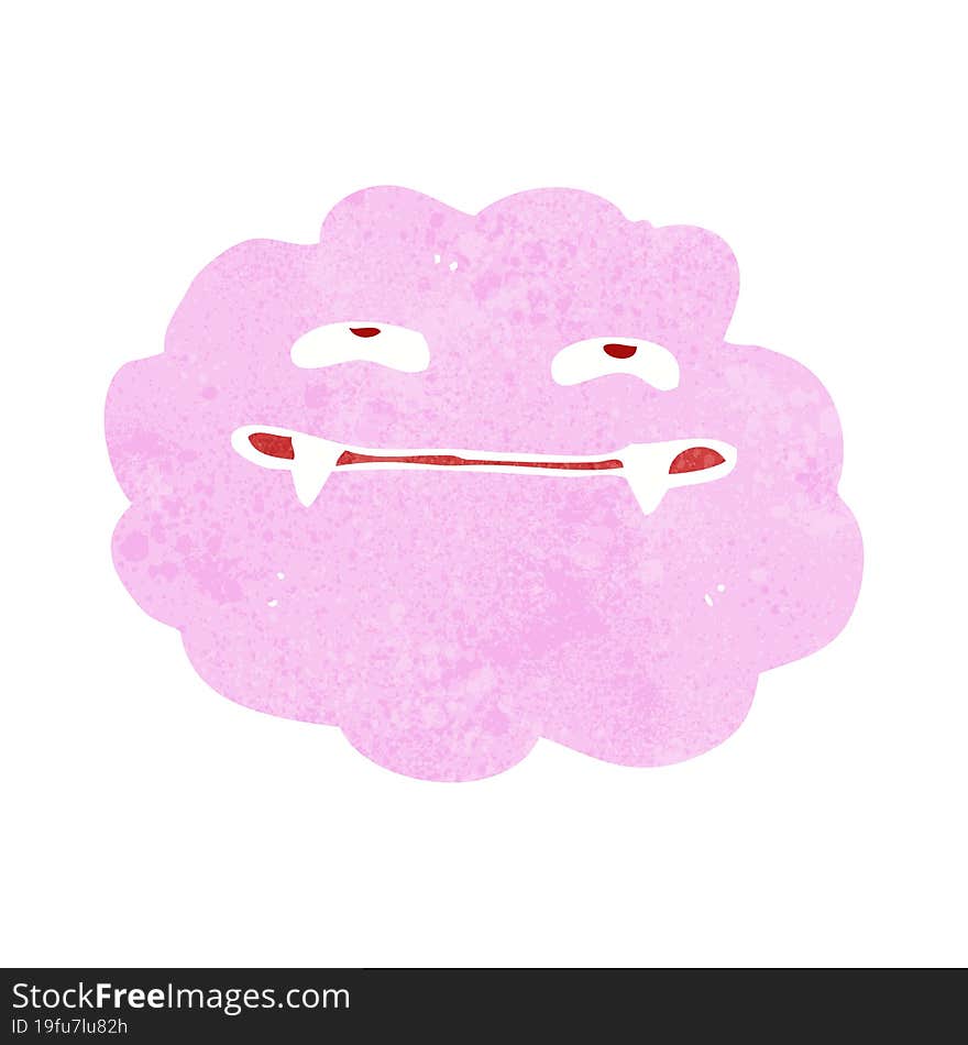 Cartoon Pink Fluffy Vampire Cloud