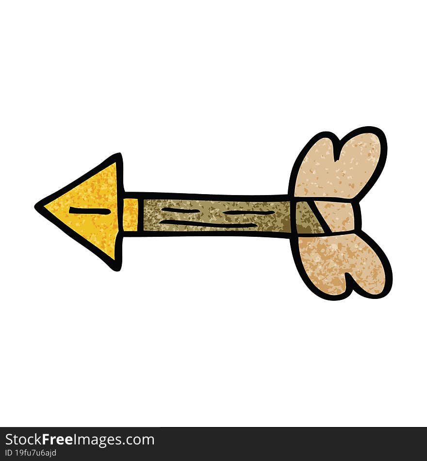 cartoon doodle arrow flying