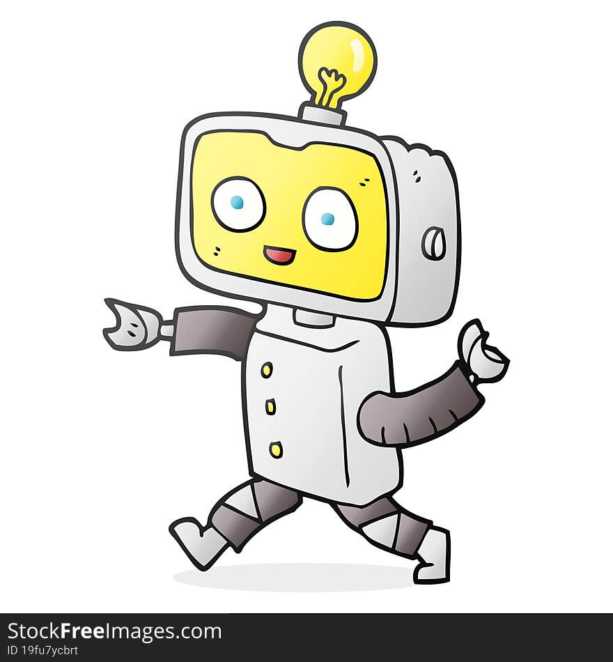 cartoon little robot