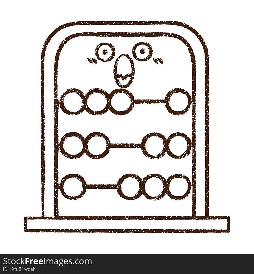 Abacus Charcoal Drawing