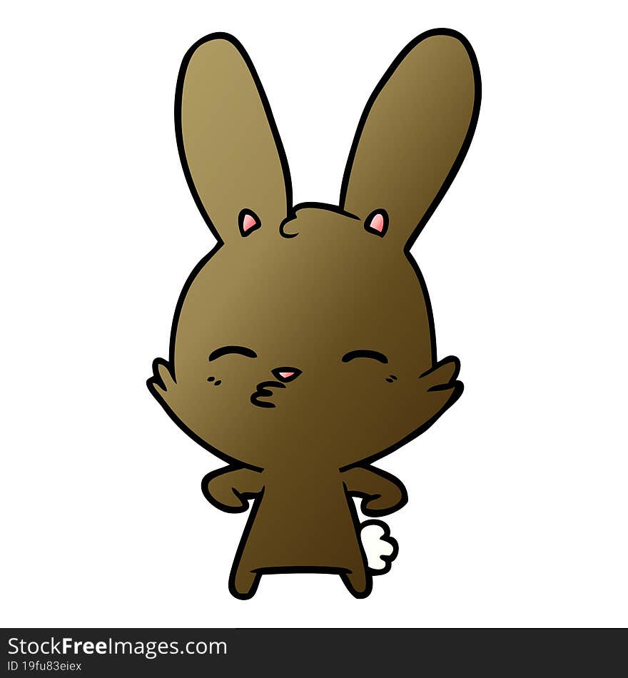 curious bunny cartoon. curious bunny cartoon