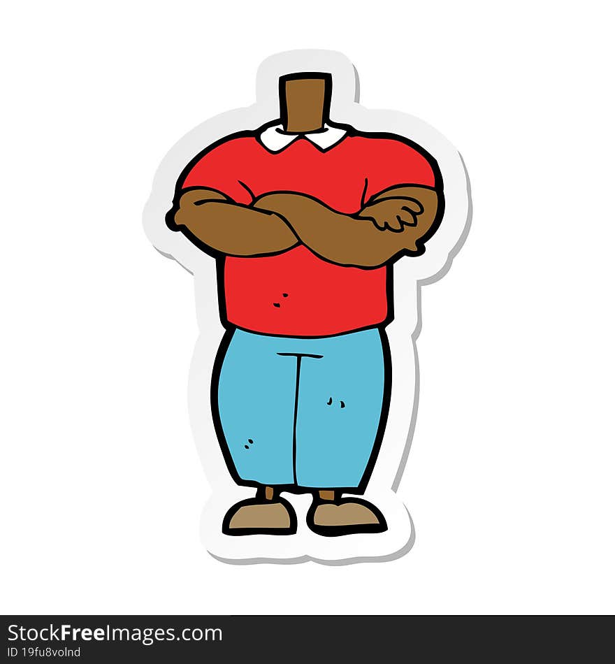 Sticker Of A Cartoon Body