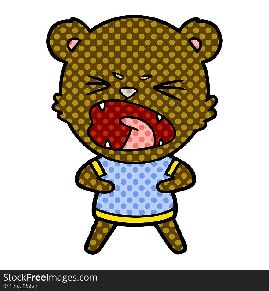 angry cartoon bear. angry cartoon bear