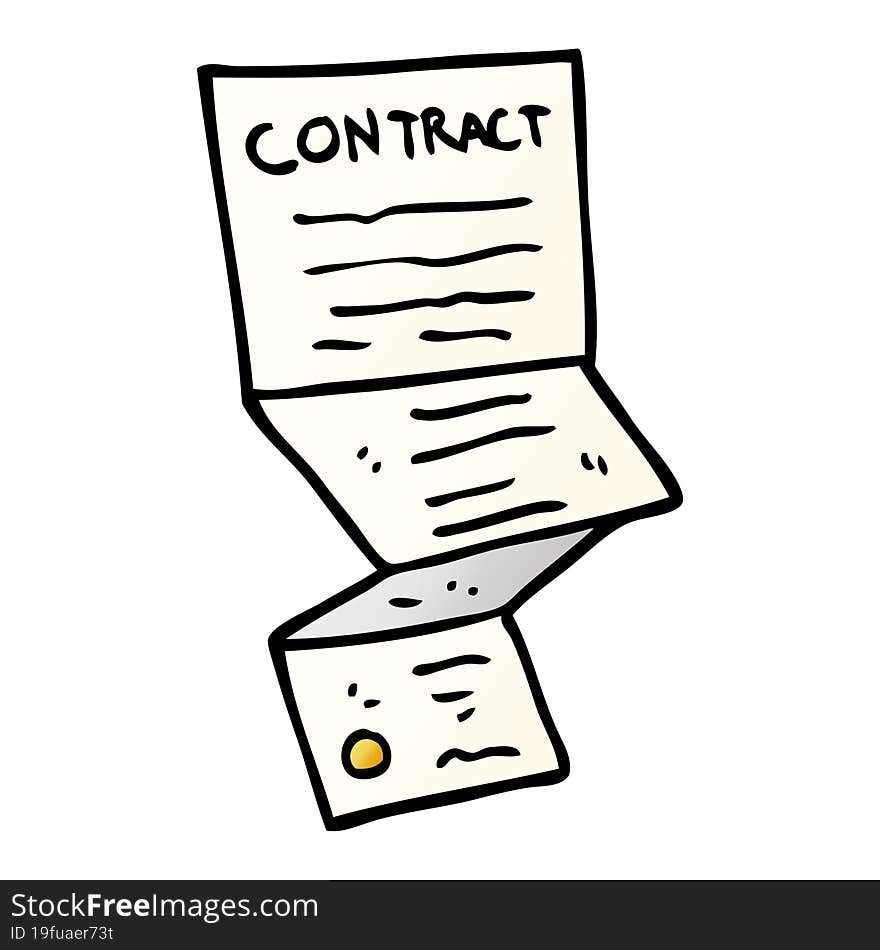 cartoon doodle long contract