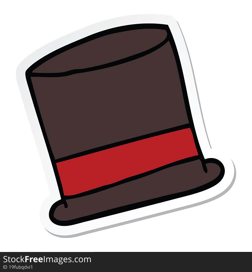 Sticker Of A Cartoon Hat