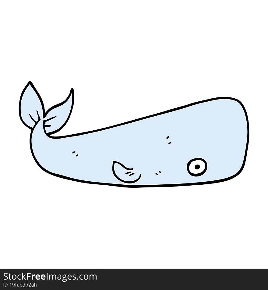 Cartoon Doodle Sea Whale