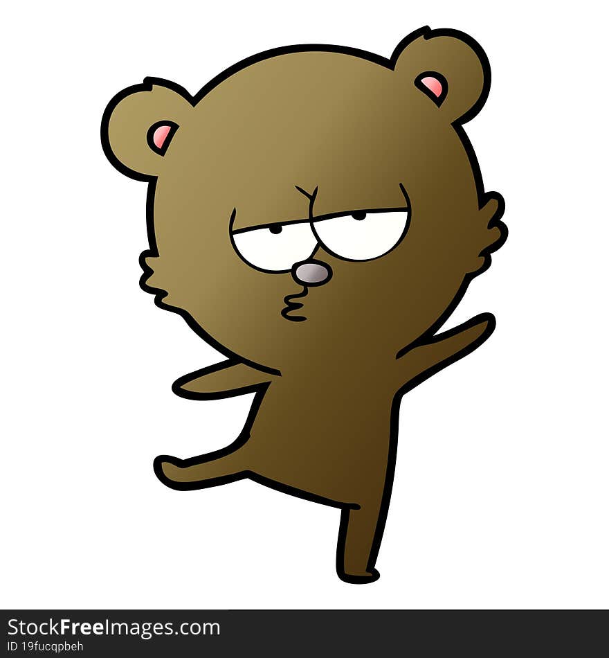 bored bear cartoon. bored bear cartoon