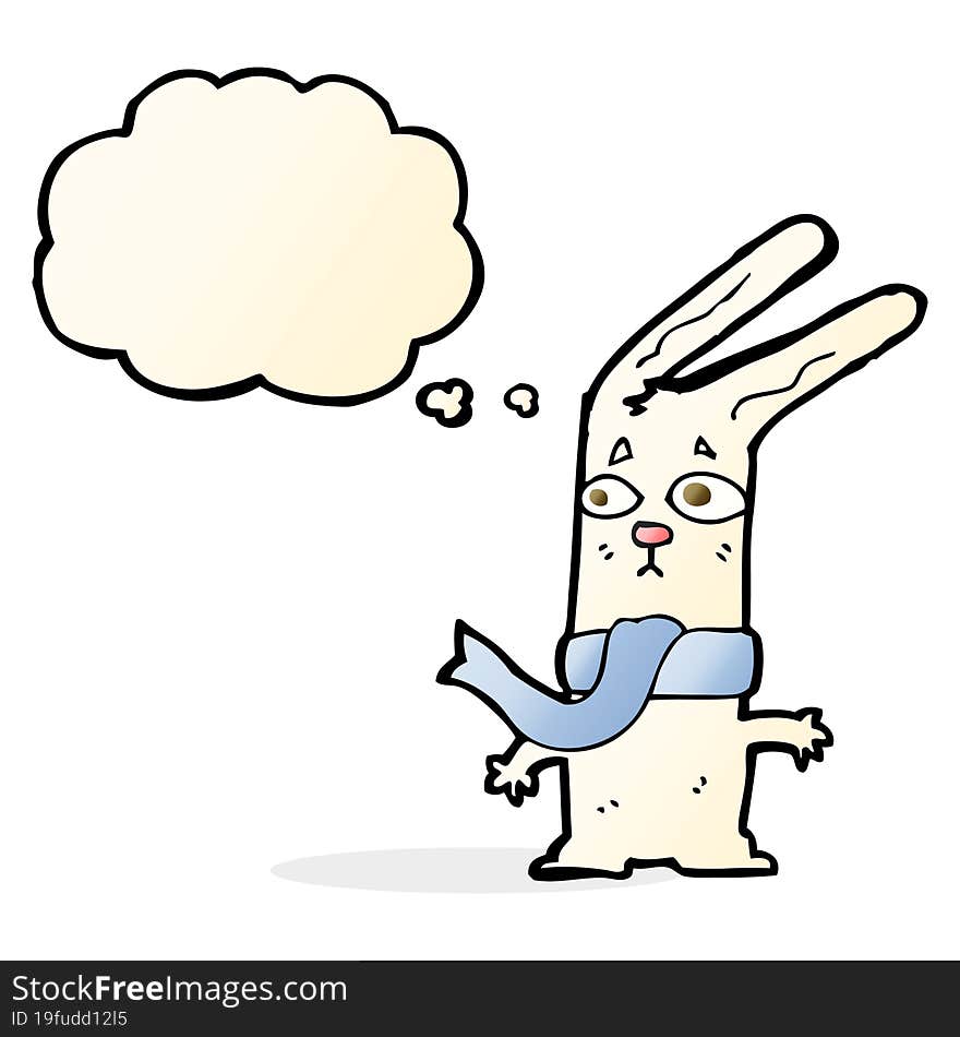 Cartoon Rabbit With Thought Bubble