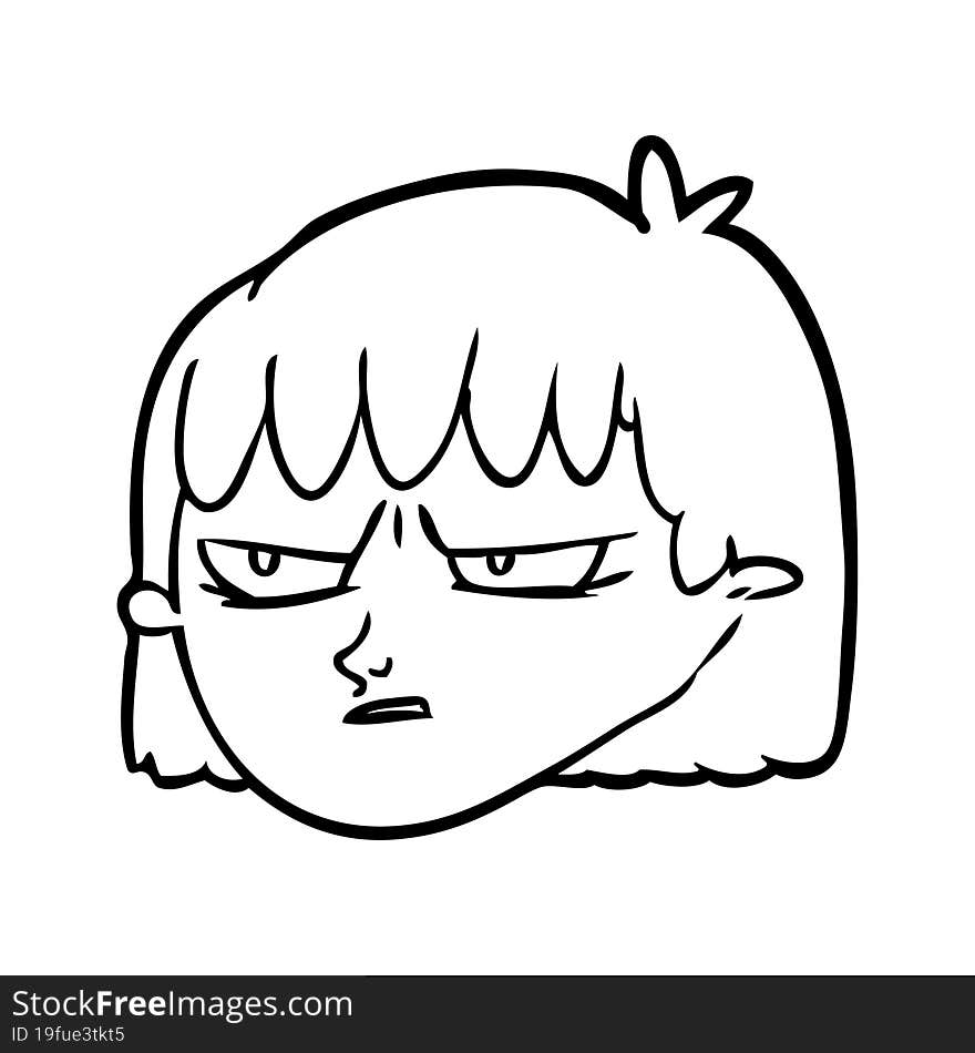 line drawing of a angry woman. line drawing of a angry woman