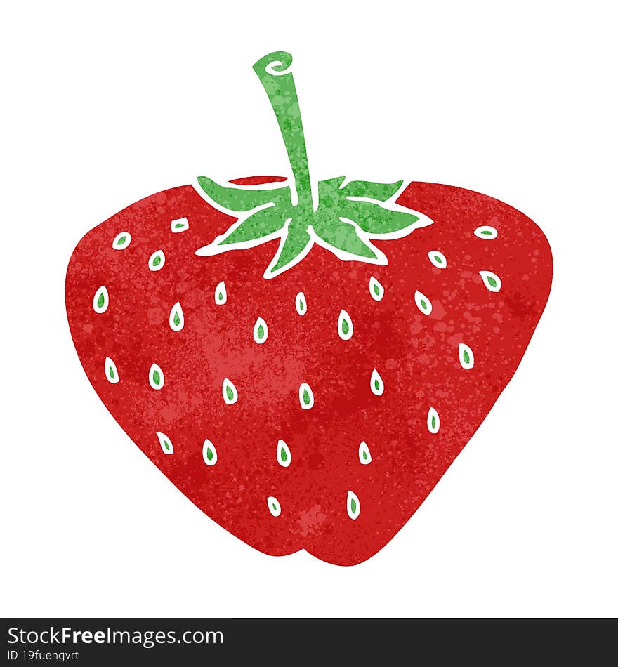 retro cartoon strawberry