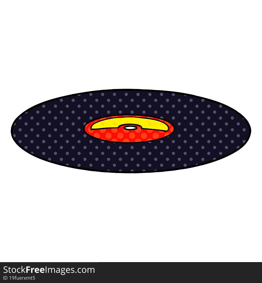 cartoon old vinyl record. cartoon old vinyl record