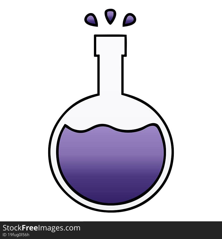 gradient shaded cartoon science experiment