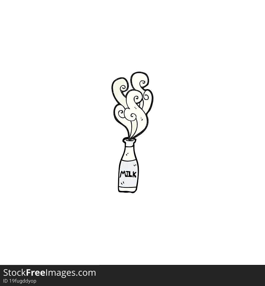 cartoon milk bottle